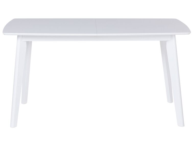 Mesa de comedor extensible blanca 150/195 x 90 cm