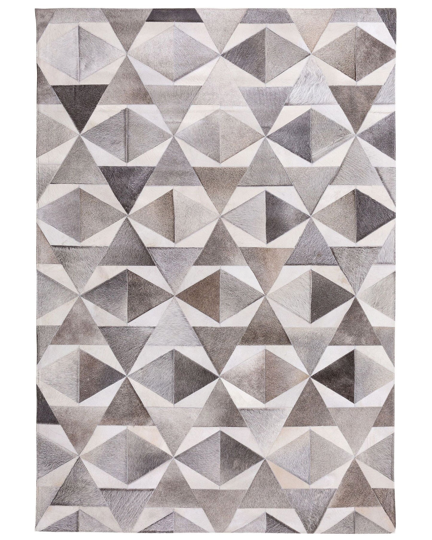 Alfombra de piel de vaca gris claro 140 x 200 cm