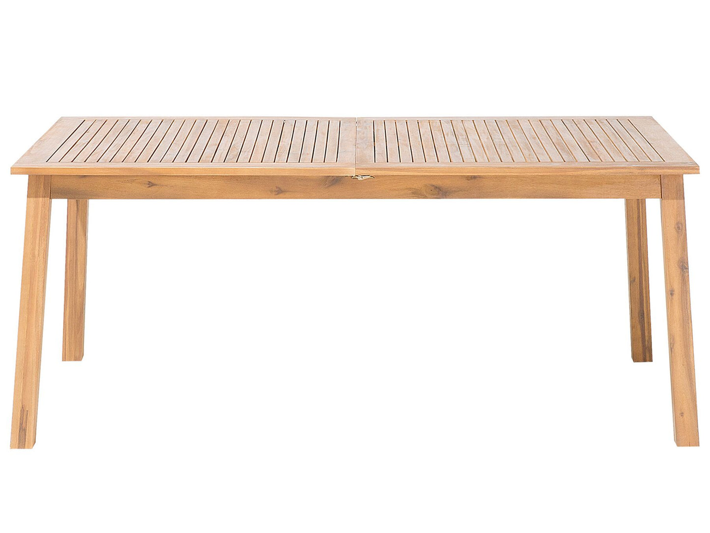 Mesa de jardín extensible de madera de acacia clara 180/240 x 100 cm