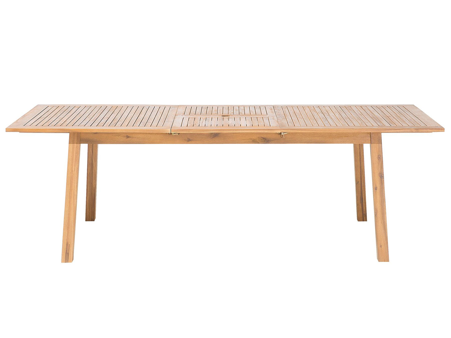 Mesa de jardín extensible de madera de acacia clara 180/240 x 100 cm