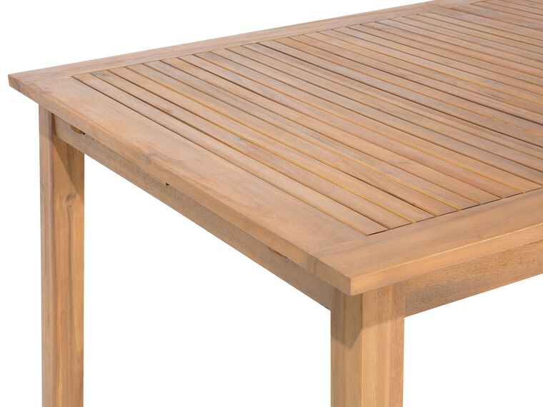 Mesa de jardín extensible de madera de acacia clara 180/240 x 100 cm