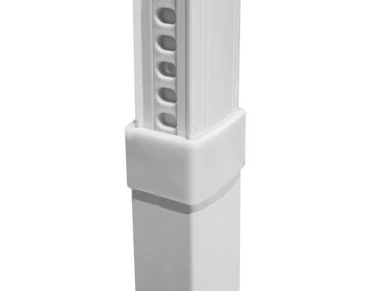 Sombrilla voladiza de poliéster gris oscuro/blanco