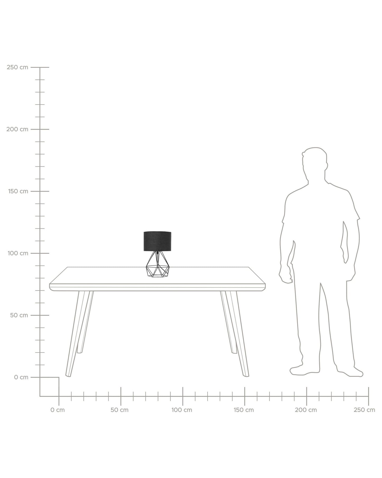 Lámpara de mesa negra