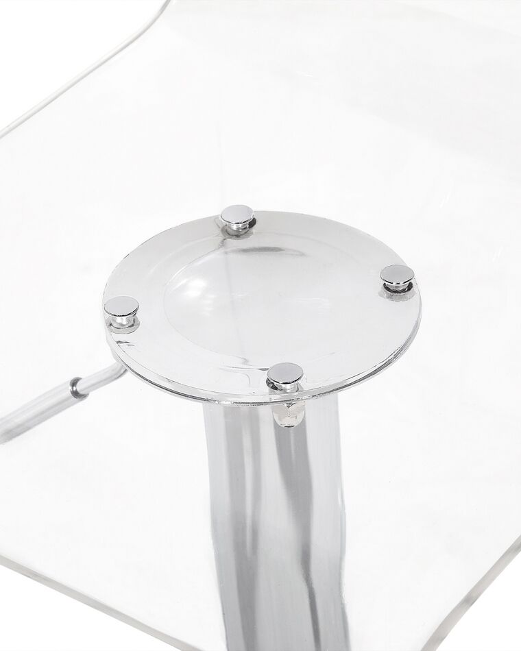 Conjunto de 2 taburetes de bar en blanco transparente
