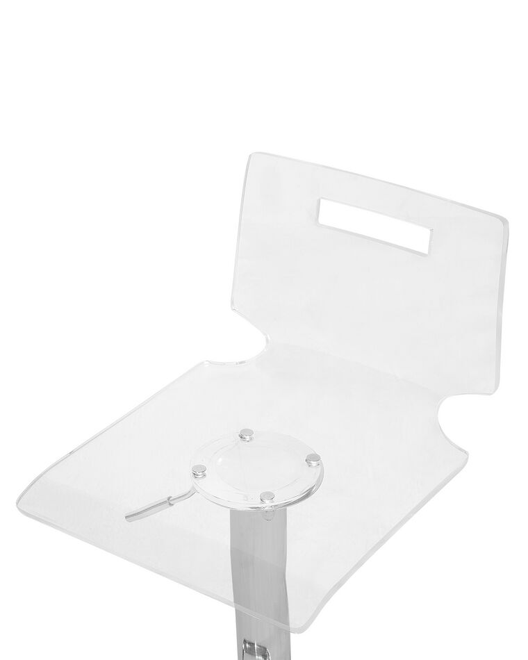 Conjunto de 2 taburetes de bar en blanco transparente