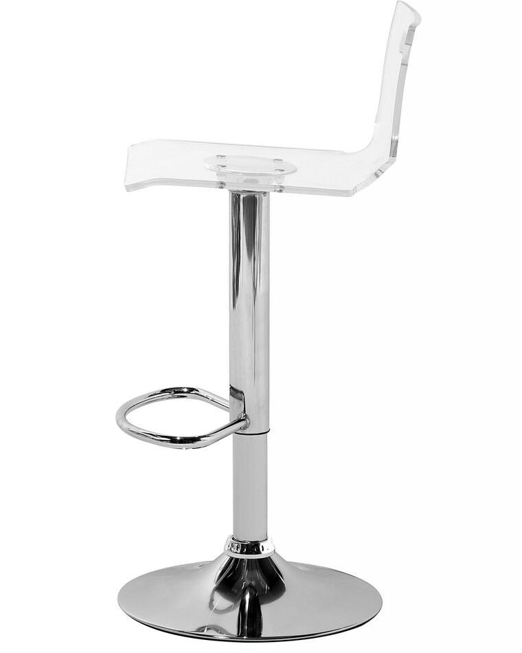 Conjunto de 2 taburetes de bar en blanco transparente