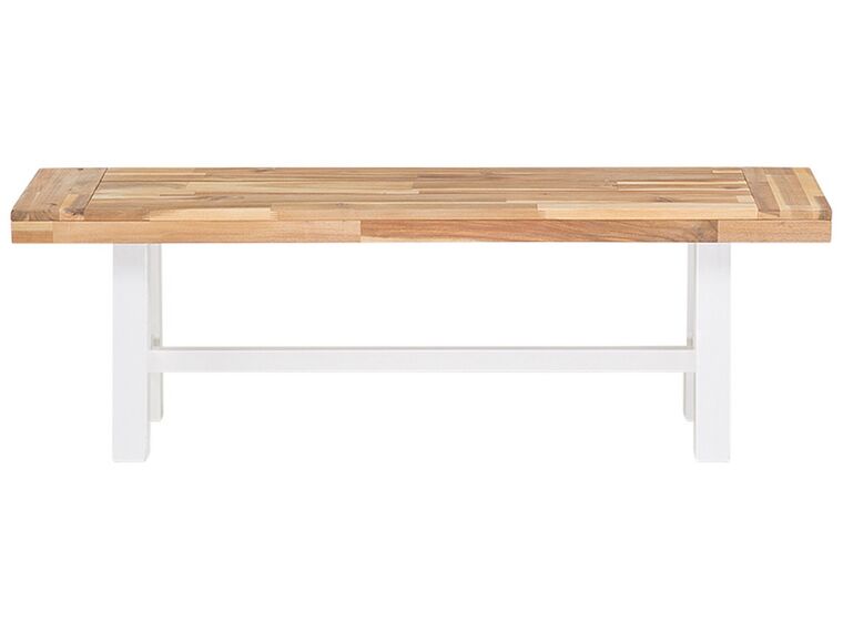 Banco de madera blanco/marrón