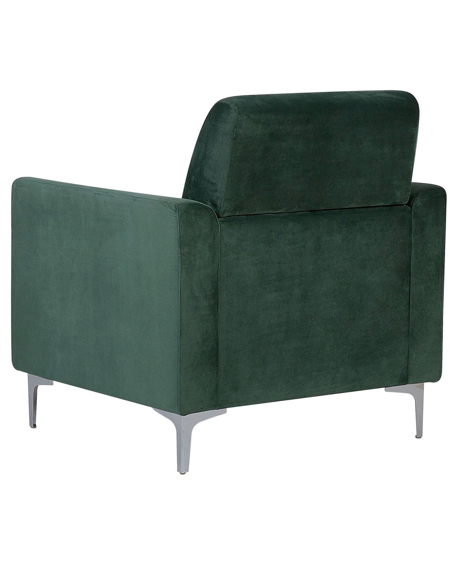 Sillón de Terciopelo Plateado y Verde
