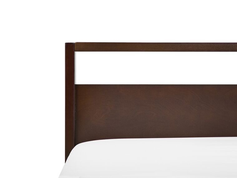 Cama con somier de madera pino oscura 140 x 200 cm