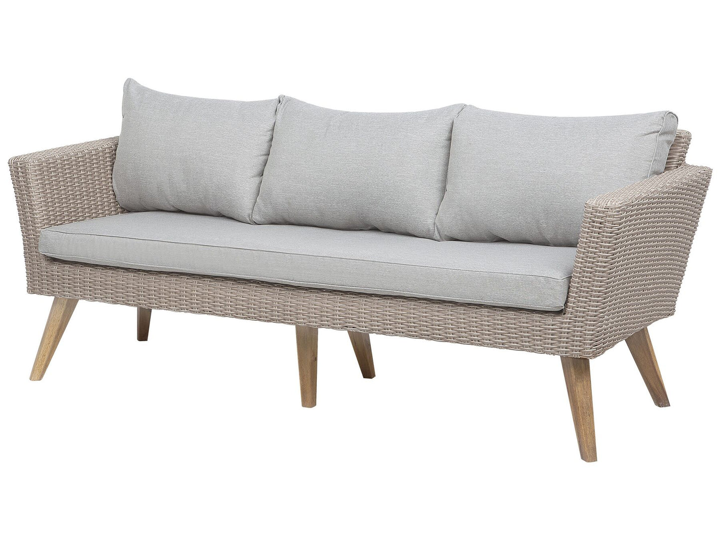 Conjunto de jardín Ratán sintético Gris