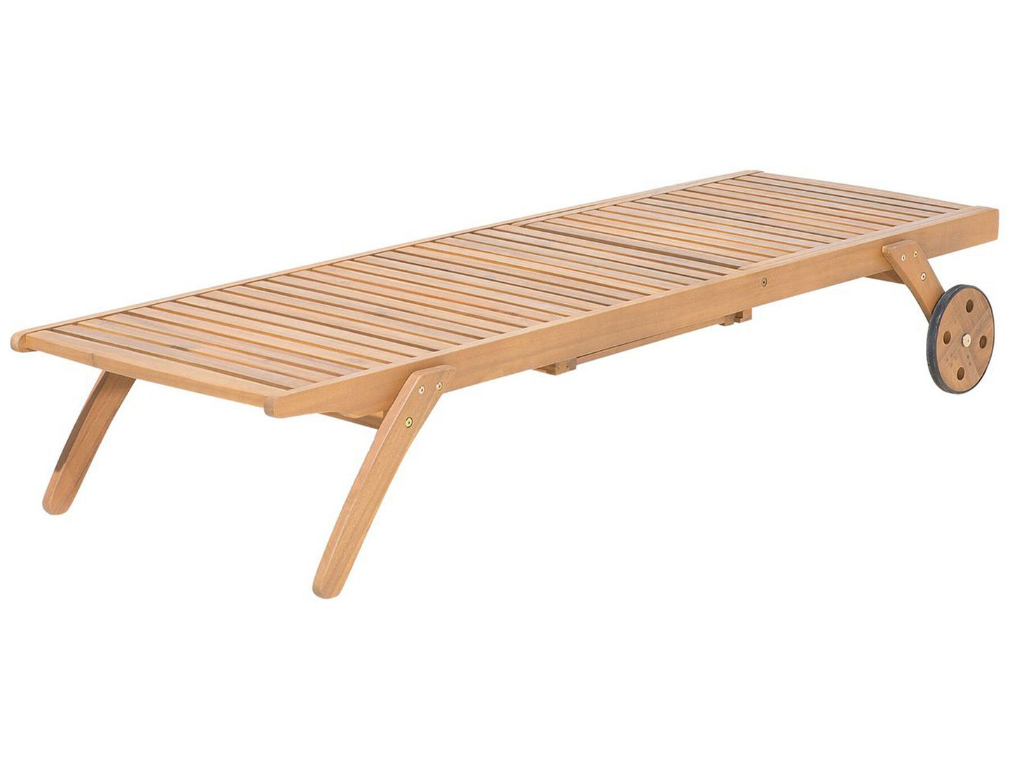 Tumbona de jardín madera con cojín gris