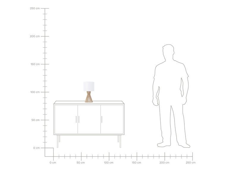 Lámpara de mesa blanca