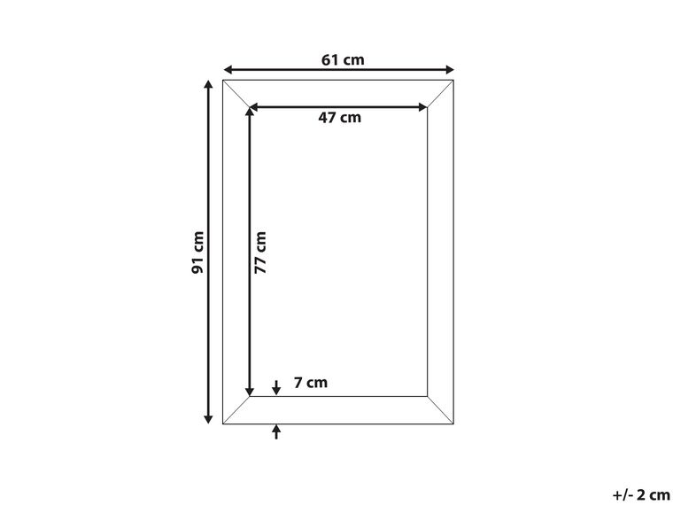 Espejo de pared plateado