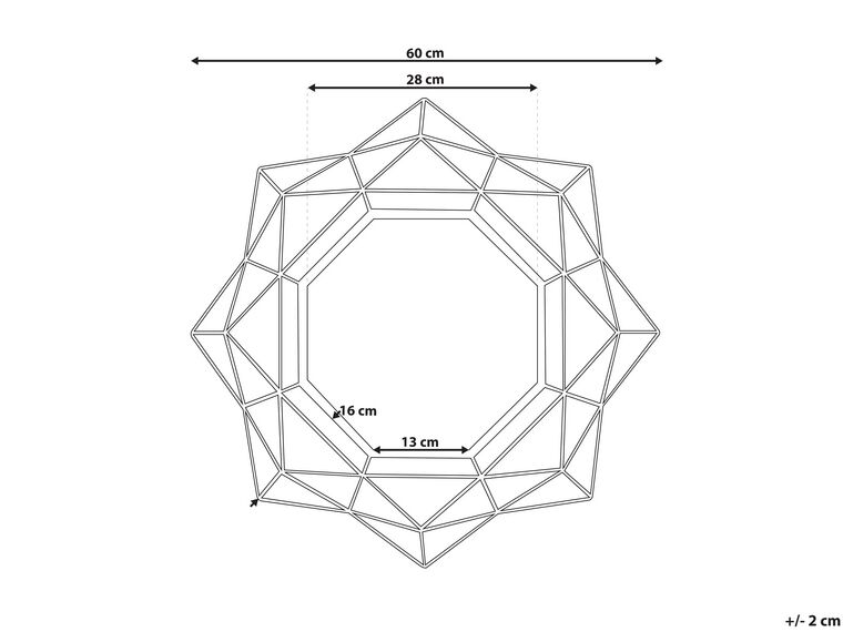 Espejo de pared geometrico