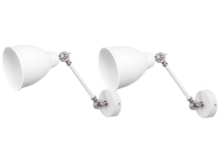 Conjunto de 2 lámparas de pared blanco