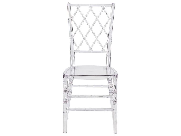 Conjunto de 2 sillas de comedor transparente