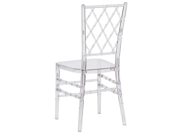 Conjunto de 2 sillas de comedor transparente