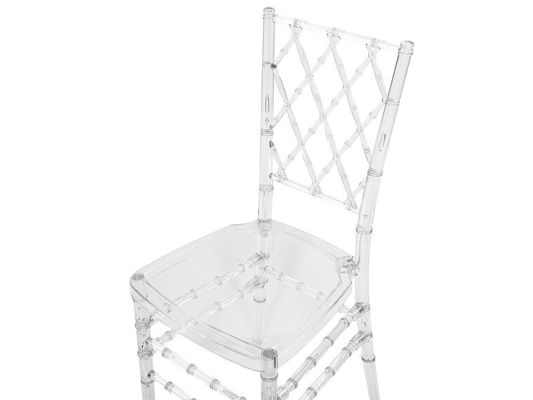 Conjunto de 2 sillas de comedor transparente