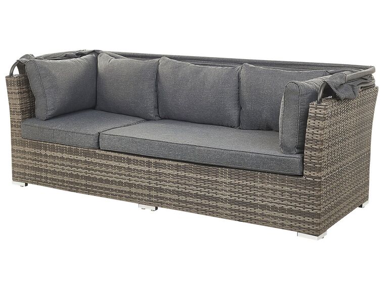 Conjunto de jardín 6 plazas modular gris