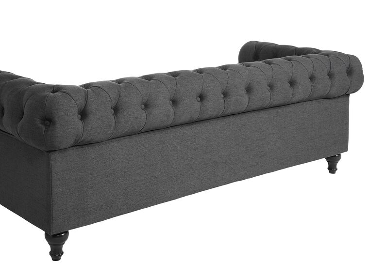 Sofá 3 plazas tapizado gris CHESTERFIELD