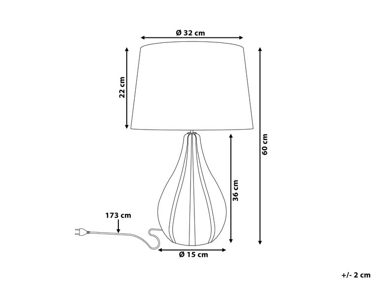 Lámpara de mesa blanca