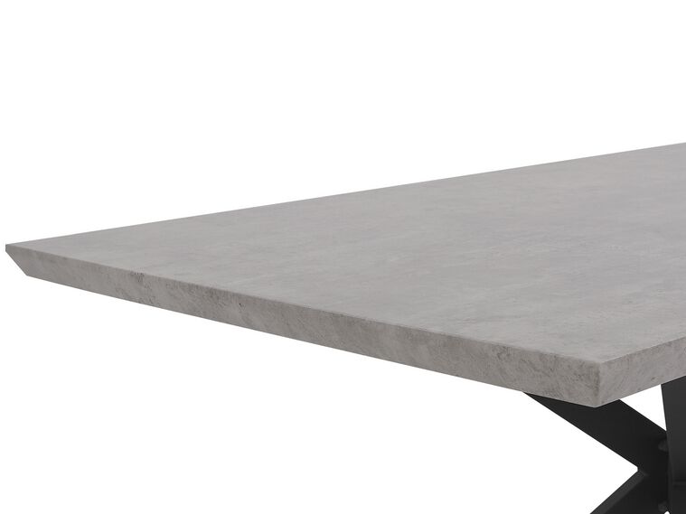 Mesa de comedor gris claro/negro 140 x 80 cm