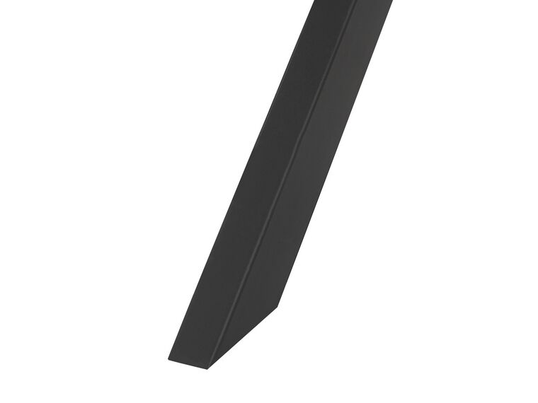 Mesa de comedor gris claro/negro 140 x 80 cm