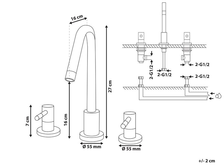 Grifo de latón dorado