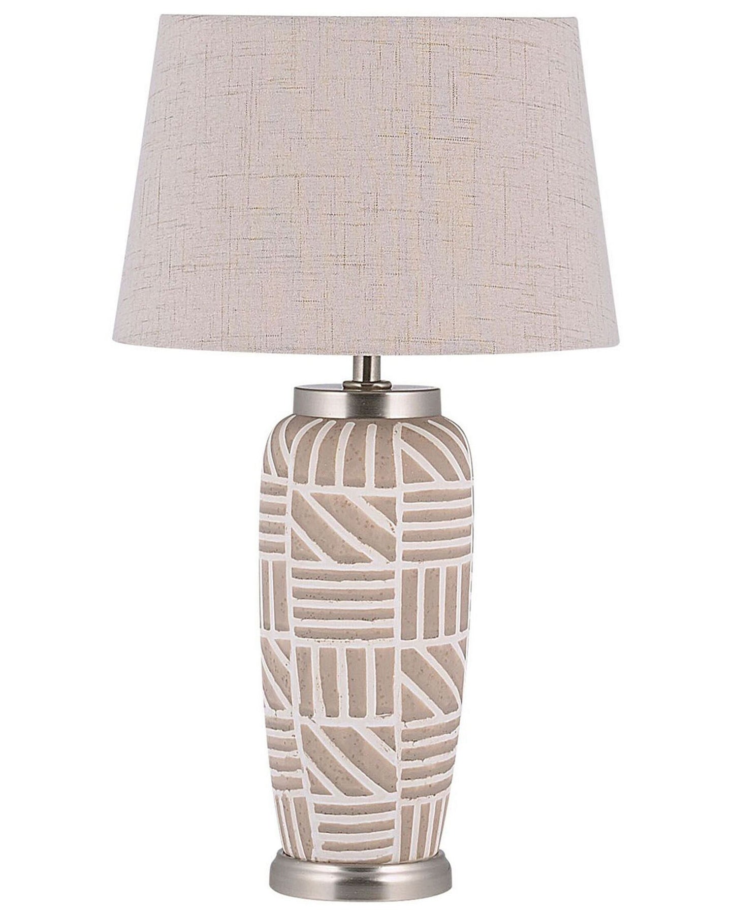 Lámpara de mesa de cerámica beige