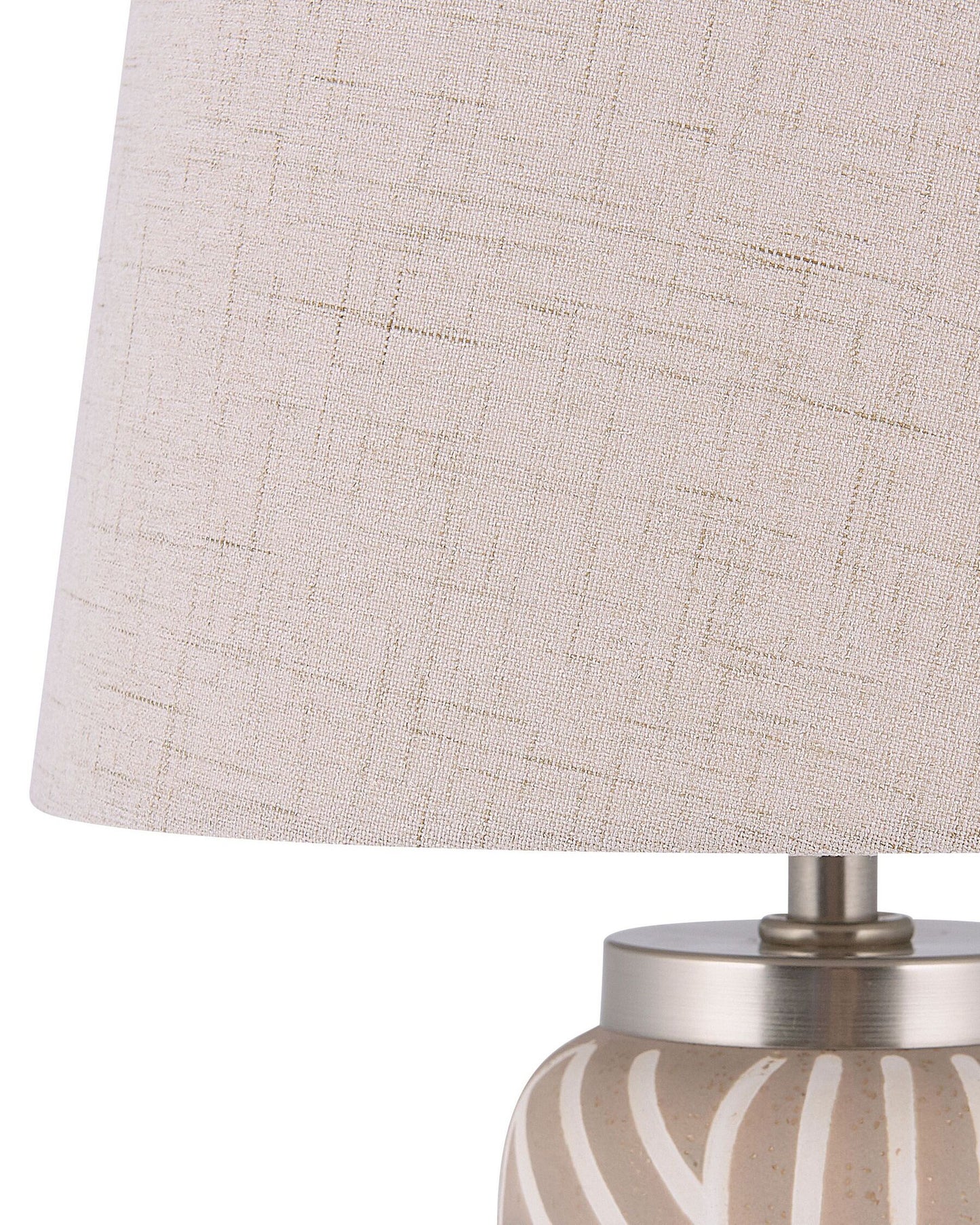 Lámpara de mesa de cerámica beige
