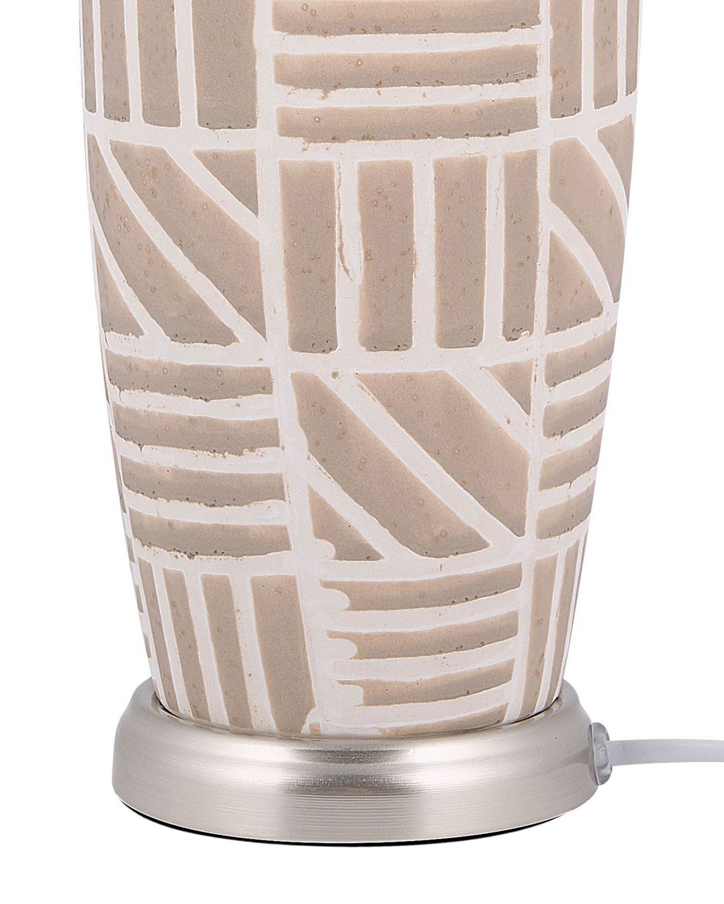 Lámpara de mesa de cerámica beige