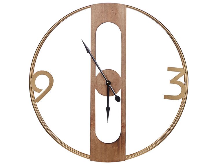 Reloj de pared madera clara