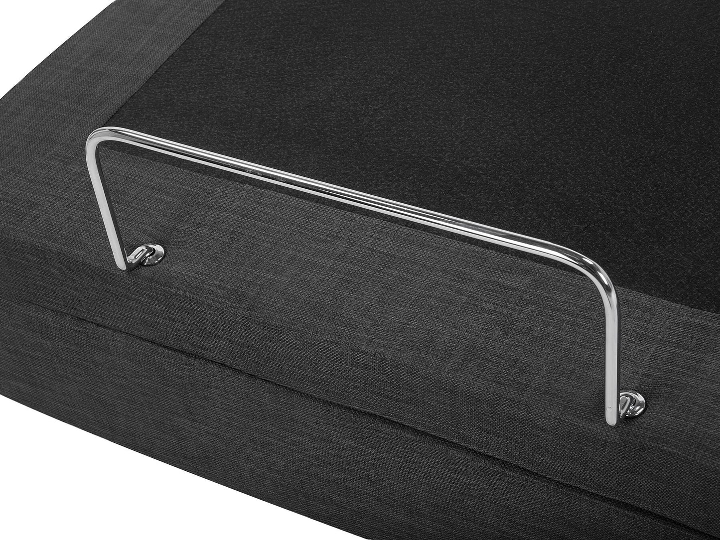Cama articulada eléctrica de poliéster gris oscuro 160 x 200 cm