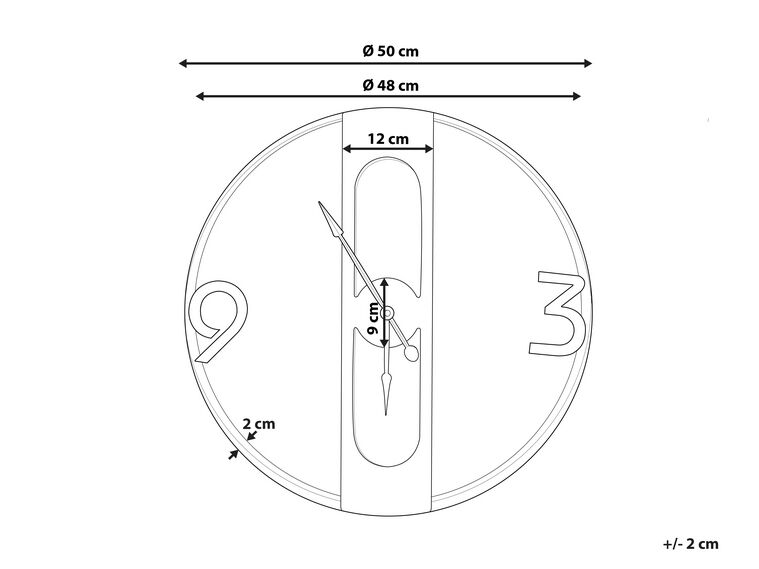Reloj de pared madera clara