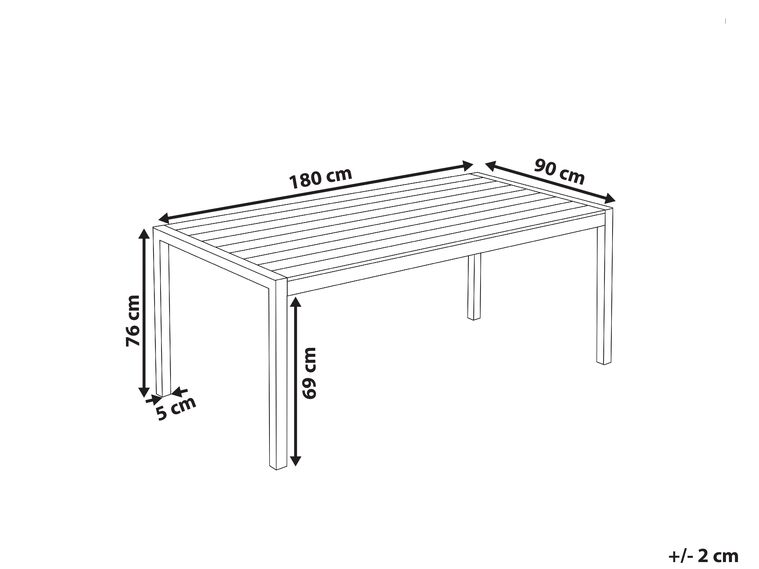 Mesa de comedor de metal marrón/plateado