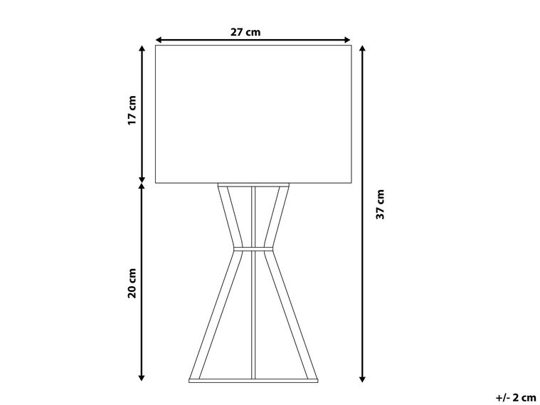 Lámpara de mesa blanca