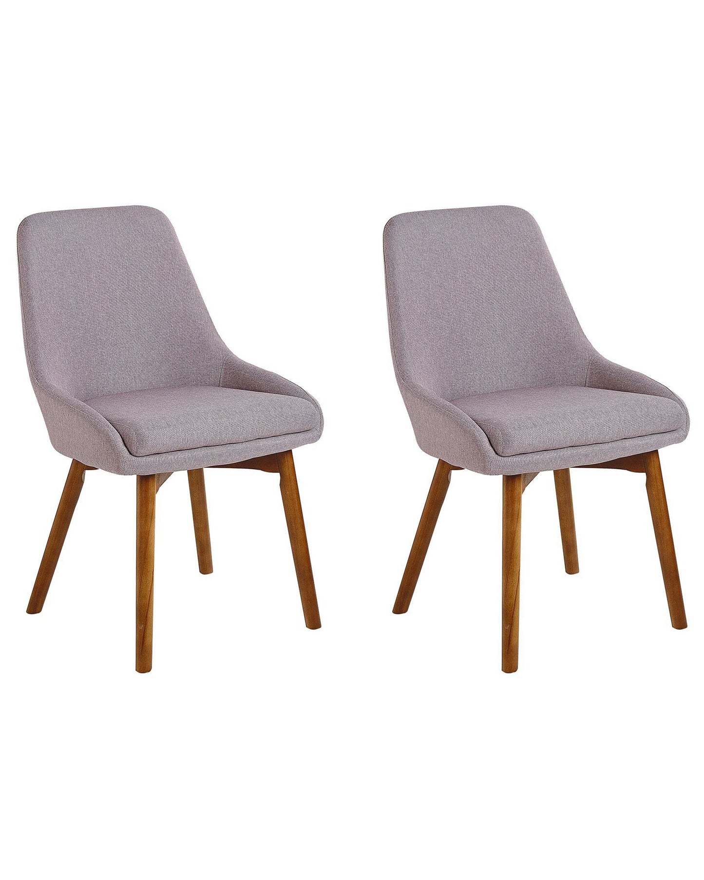 Conjunto de 2 Silla de comedor Tejido Gris pardo