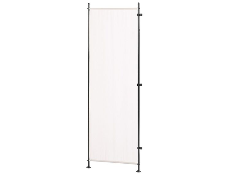 Biombo 5 paneles de poliéster blanco 170 x 270 cm