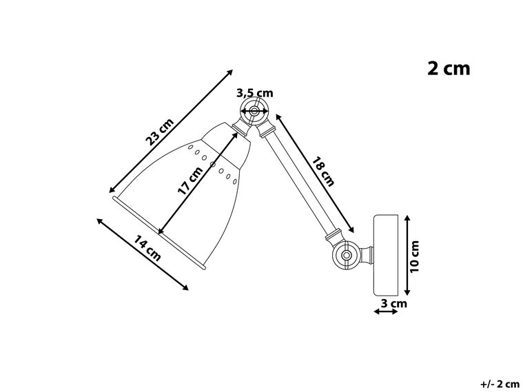 Conjunto de 2 lámparas de pared blanco