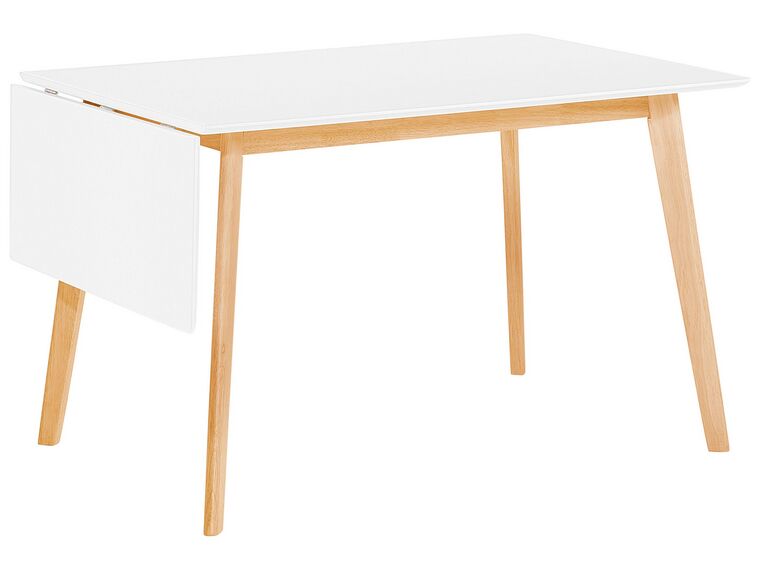 Mesa de comedor extensible blanco/madera clara