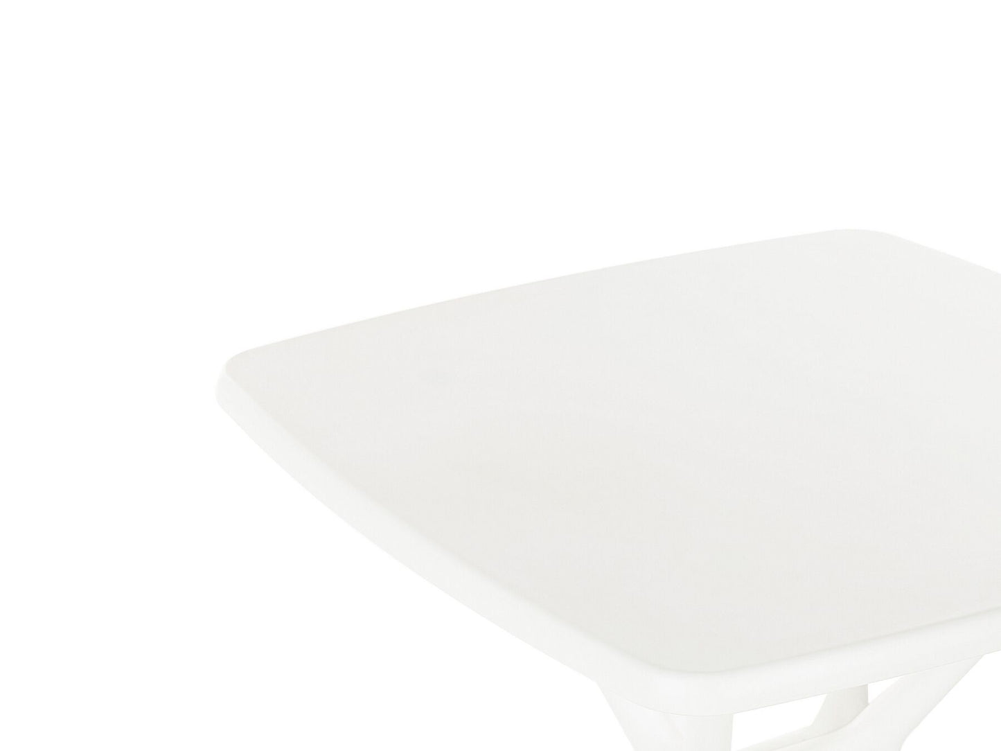 Mesa de balcón de material sintético blanco