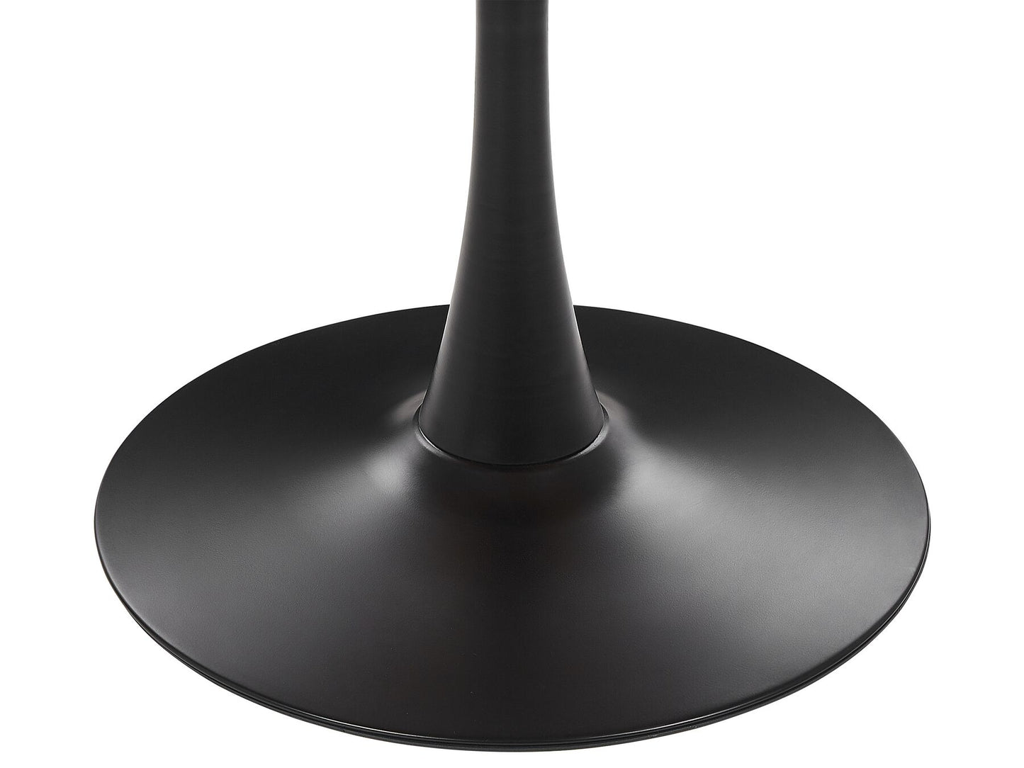 Mesa de comedor madera oscura/negro ⌀ 90 cm