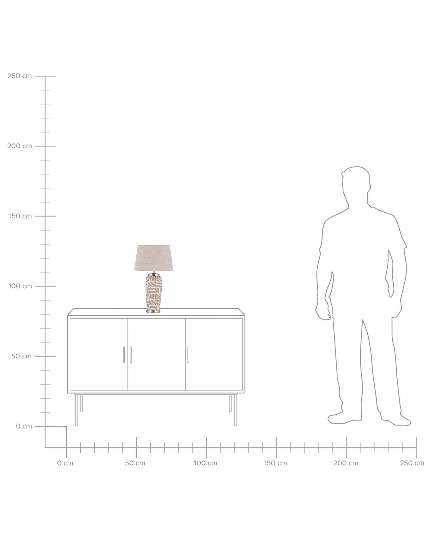 Lámpara de mesa de cerámica beige