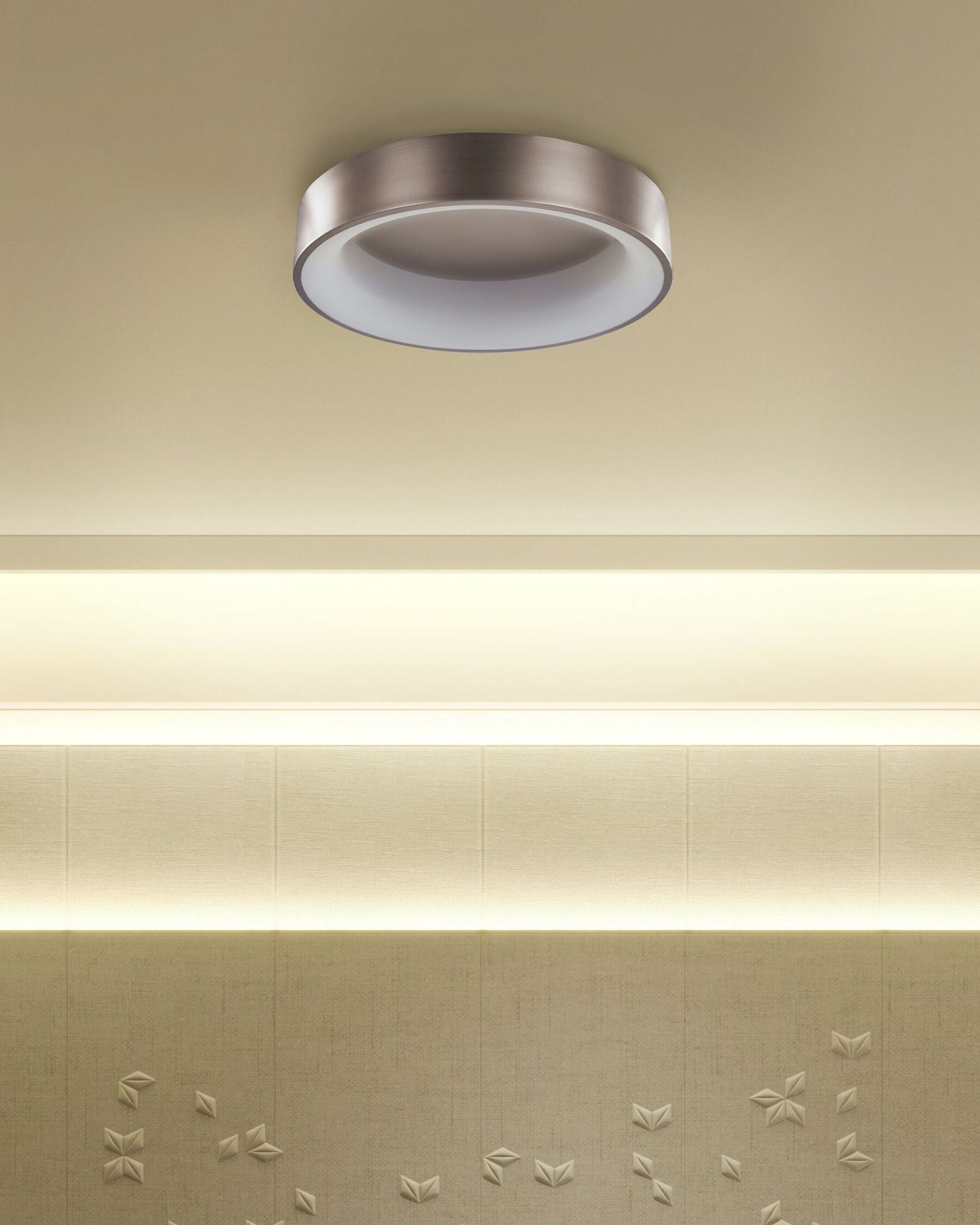 Lámpara de techo LED de metal marrón claro ⌀ 61 cm