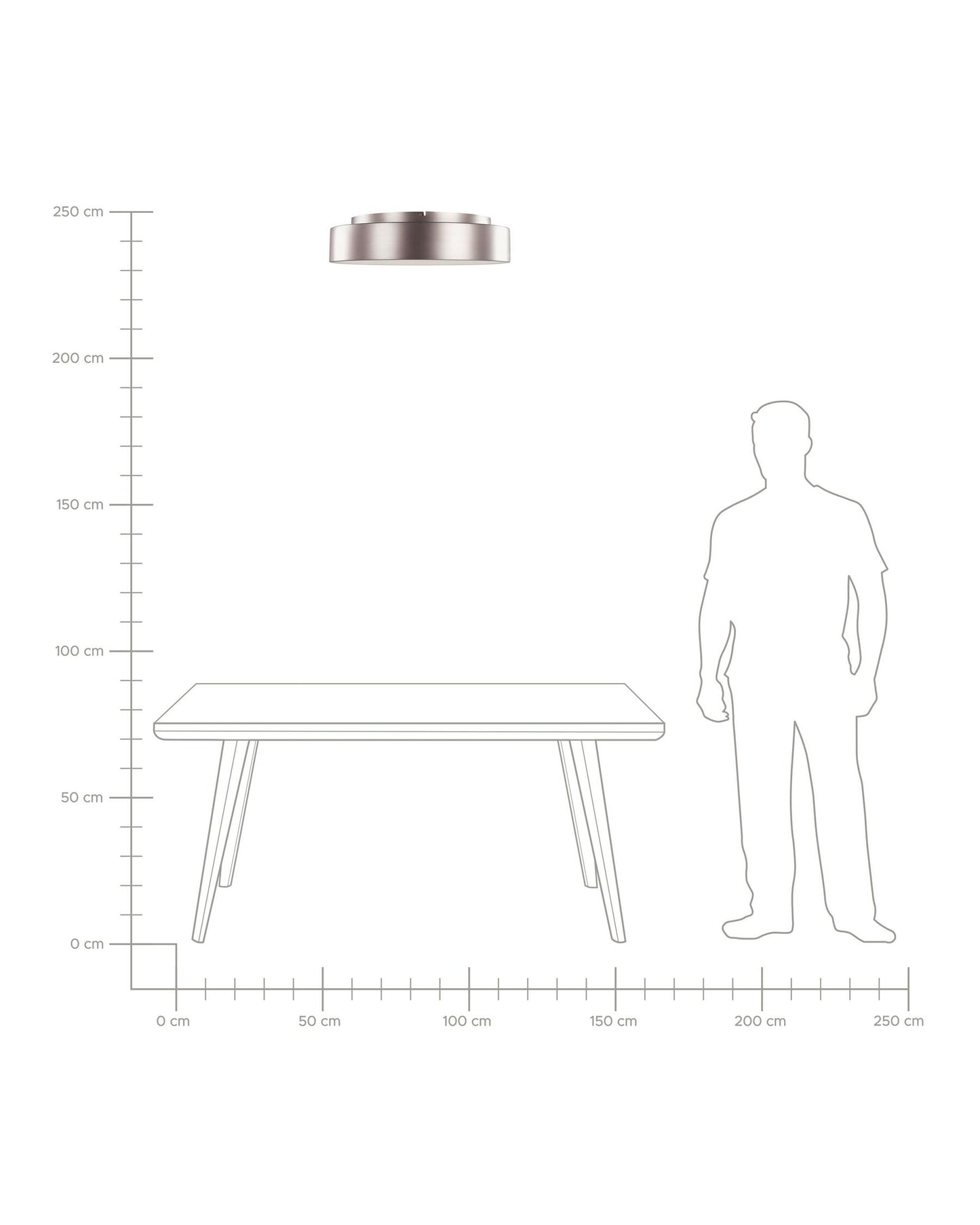 Lámpara de techo LED de metal marrón claro ⌀ 61 cm