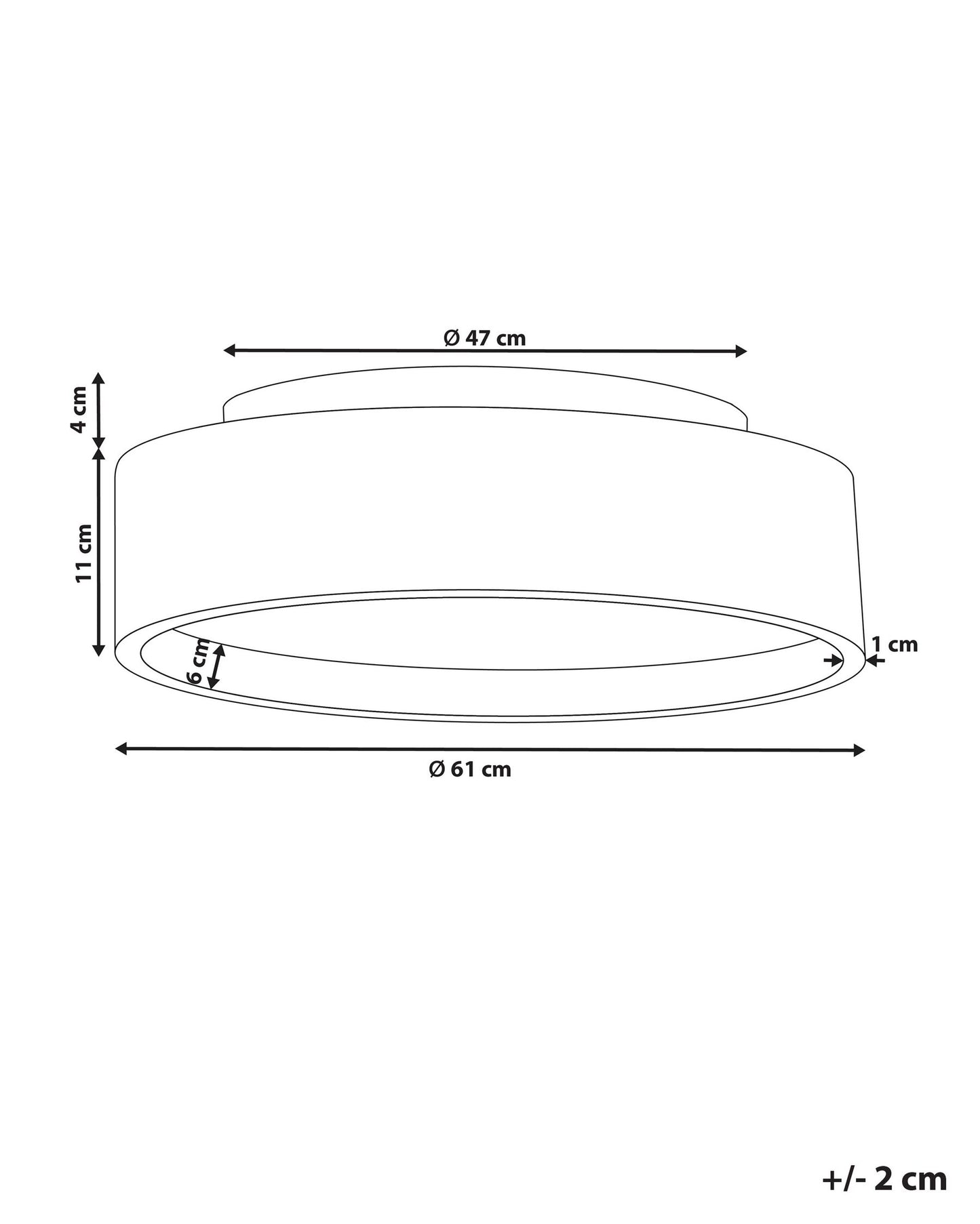 Lámpara de techo LED de metal marrón claro ⌀ 61 cm