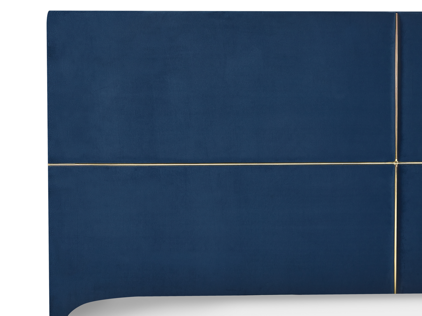 Cama con almacenaje de terciopelo azul marino/dorado 160 x 200 cm