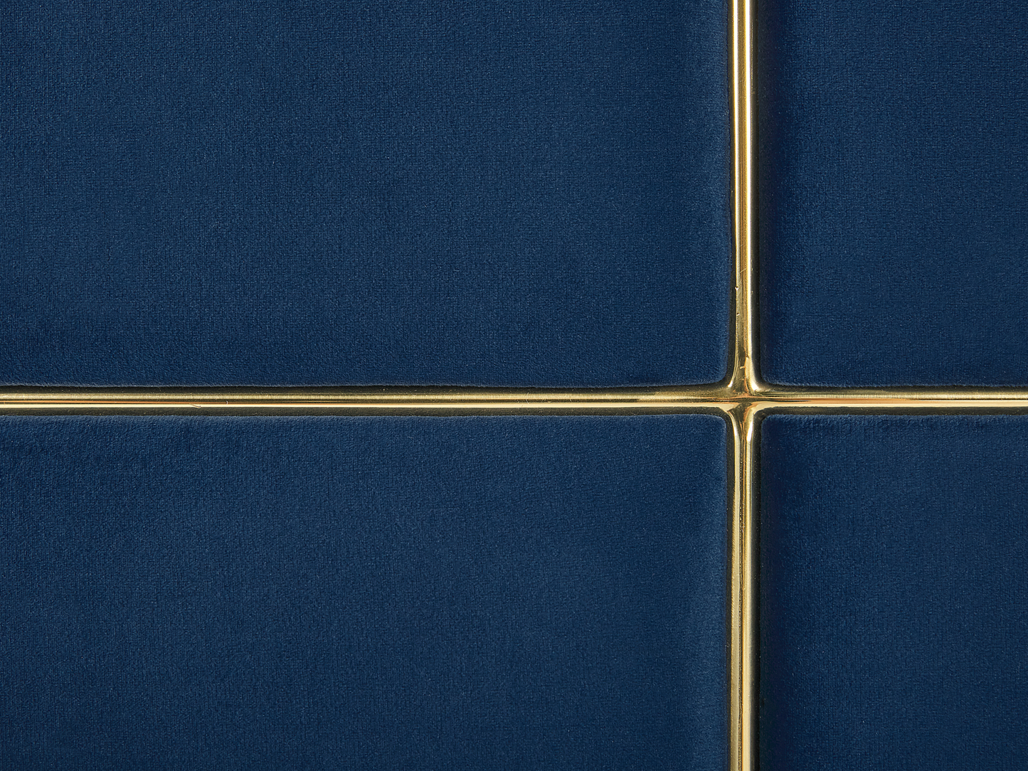 Cama con almacenaje de terciopelo azul marino/dorado 160 x 200 cm