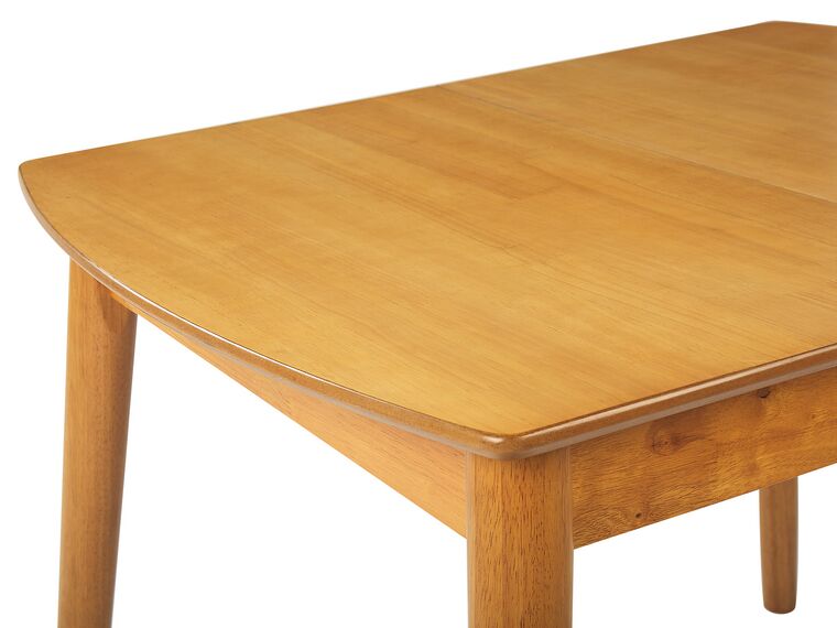Mesa de comedor extensible madera clara 100/130 x 80 cm
