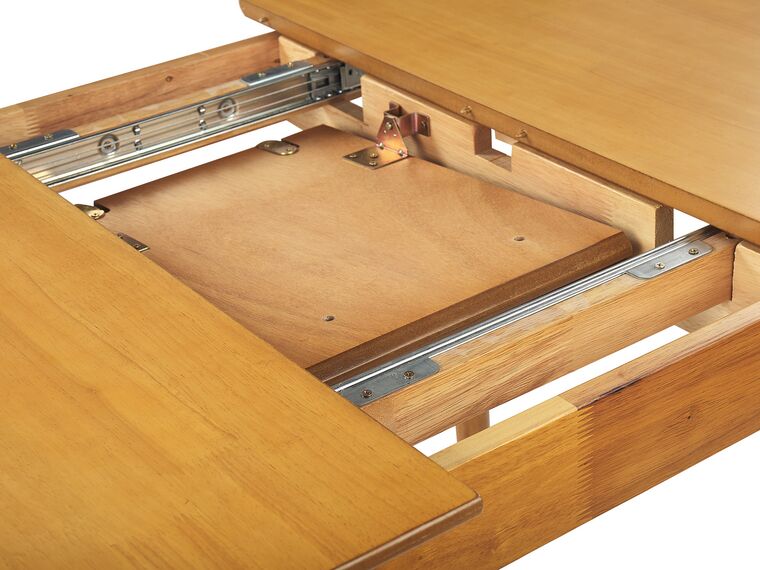Mesa de comedor extensible madera clara 100/130 x 80 cm